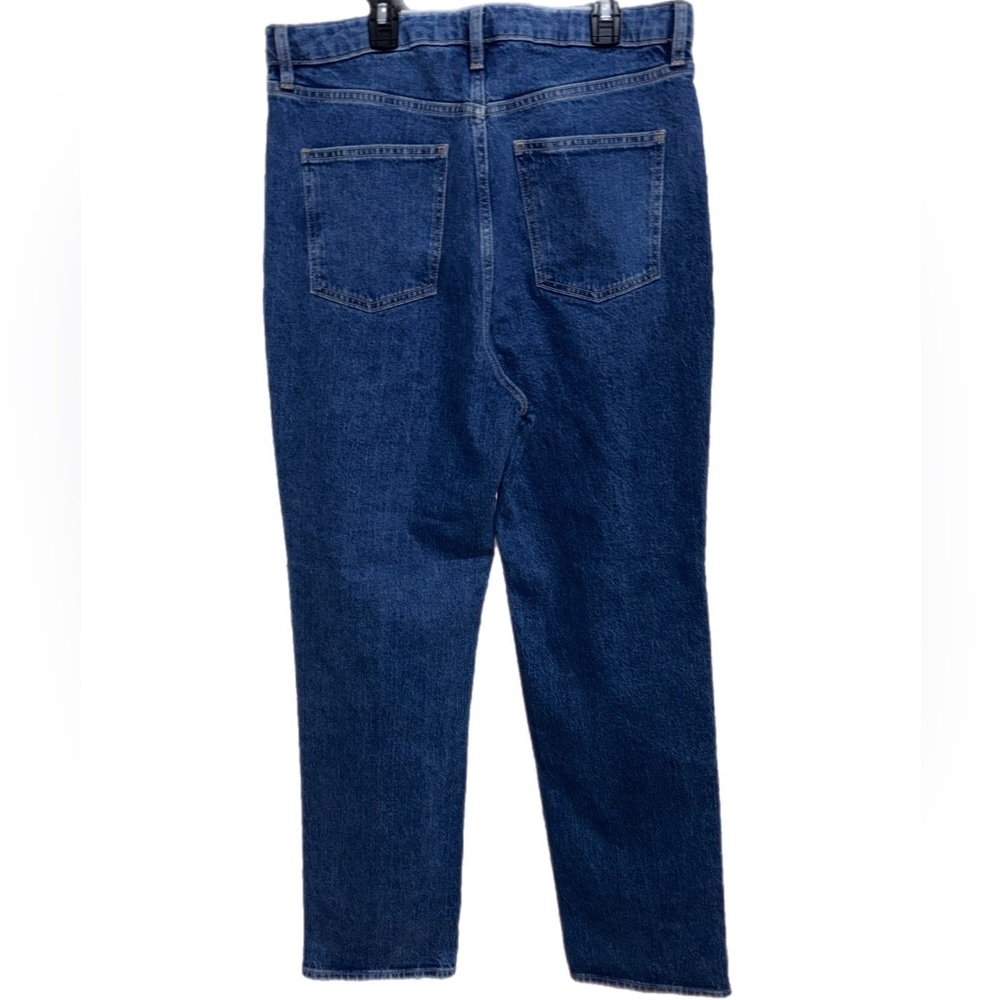 ARITZIA-Denim Forum Blue High Rise Straight Leg Jeans - Picture 5 of 7